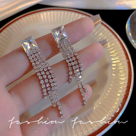 チェーンピアス K18 ピアス   ロングアメリカンピアス アクセサリー609銀